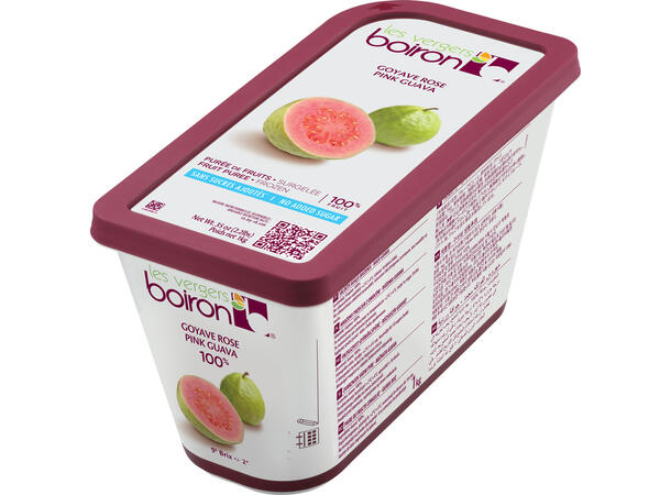 Fruktpure rosa guava 100% - 1kg Brasil, India, Vietnam 