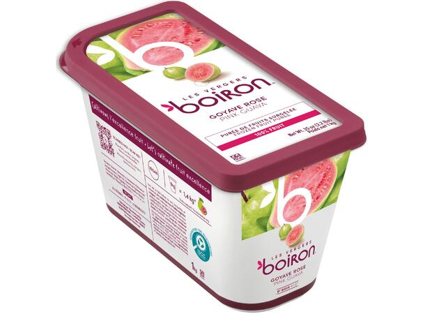 Fruktpure rosa guava 100% - 1kg Brasil, India, Vietnam 