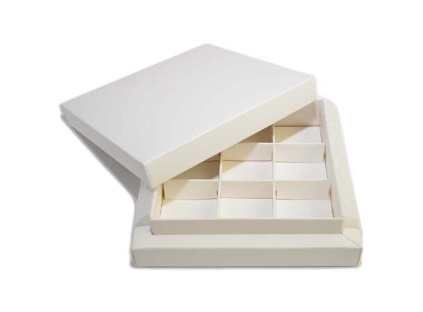 Konfekteske hvit 3x3 biter - 1stk Maks 35 x 35 x H28mm biter 