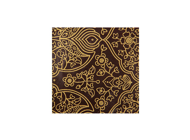 Sjokokvadrat mørk ornament - 216stk 3,5 x 3,5cm 