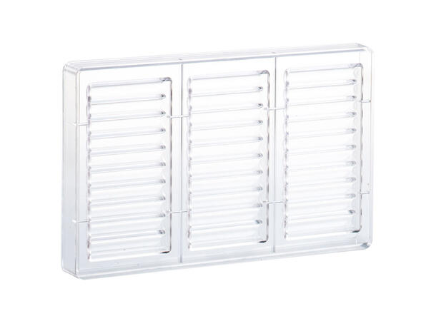 Støpeform sjokoladeplate polykarbonat 140 x 69 x H11 mm - 100g x 3 