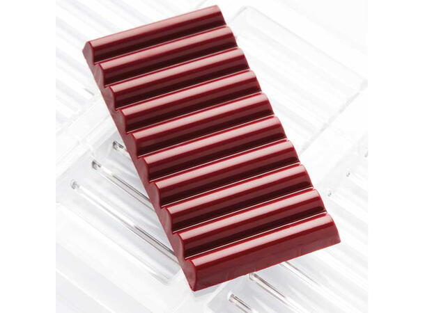 Støpeform sjokoladeplate polykarbonat 140 x 69 x H11 mm - 100g x 3 
