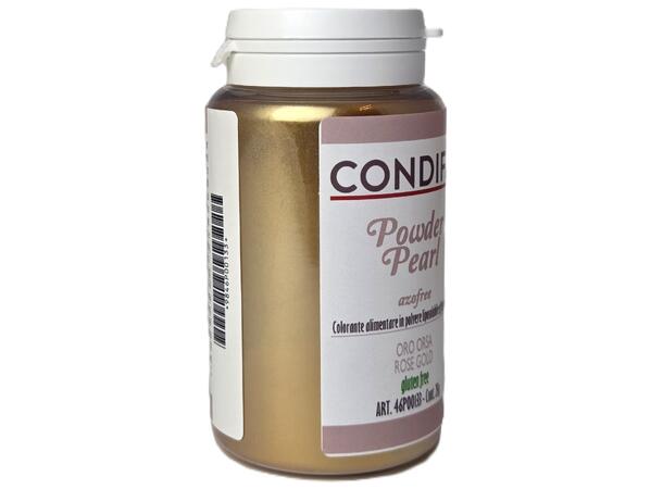 Fargepulver perle rosegull - 25g Fettløselig, Azofri 