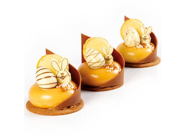 Sjokoladeegg 3,8 x 2,4cm - 96stk Assortert, hvit sjokolade 