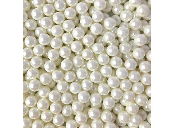 Strøssel perle hvit 10mm - 1kg 
