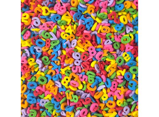 Sukkerpynt tall 0-9 - 1kg Ca. 8mm 