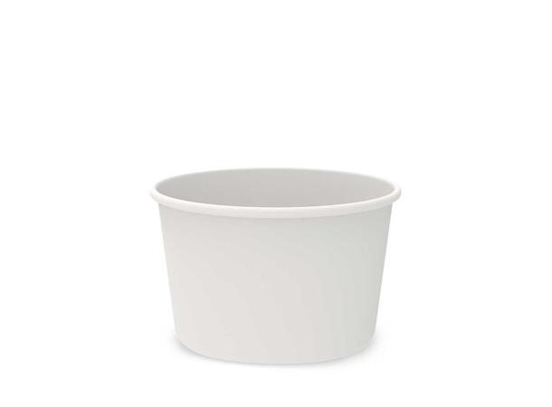 Isbeger papp m/logo 530ml 600stk ø11,6x7cm. 15 poser á 40stk.PE&PLA-fri 
