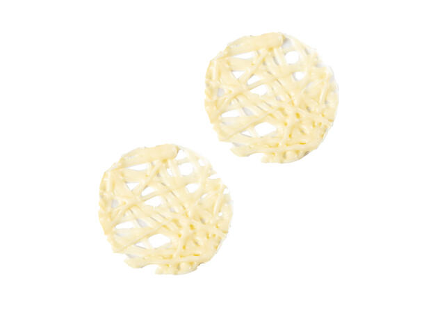 Mesh hvit sjokolade Ø4cm - 75stk 