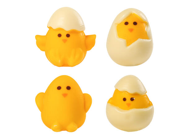 Sjokolade kylling 3,5cm - 72stk Assortert 
