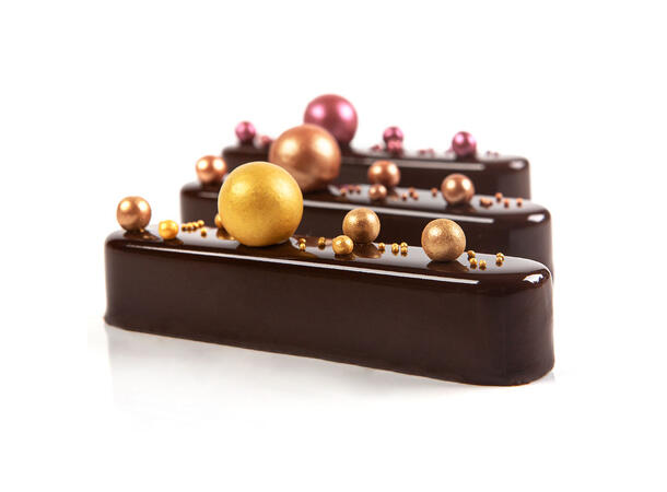 Sjokoladekule bronse - 162stk Ø2,2cm 