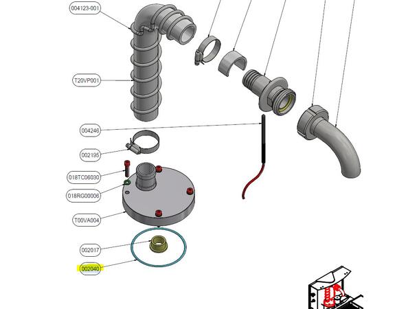 Sort O-ring - 2040 2,6mm tykkelse 