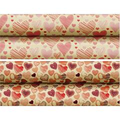 Transferark sjokolade hjerte ass - 24stk 30 x 40cm