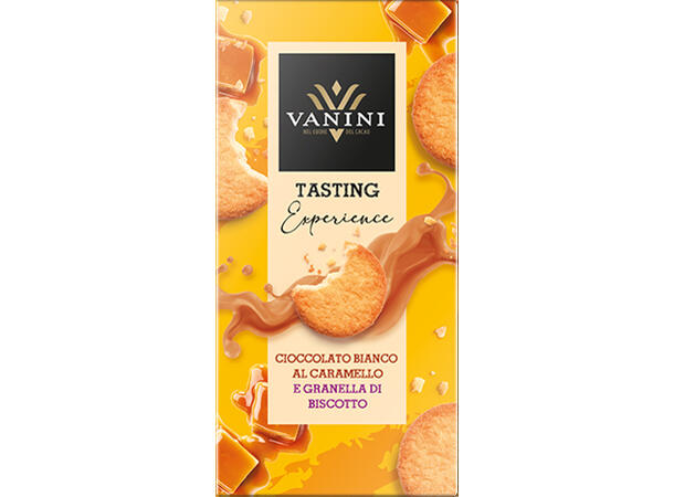 Vanini karamell og kjeks Hvit sjokolade, karamell og kjekssmak 