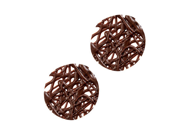 Mesh mørk sjokolade Ø4cm - 75stk 
