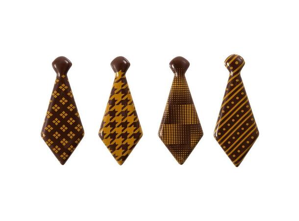 Sjokoladeslips 6,5 x 2,5cm - 84 stk 