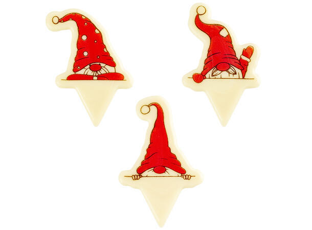 Fjøsnisse hvit sjokolade - 90stk 6,2cm 