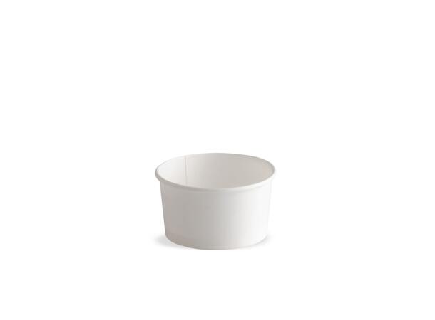 Isbeger papp m/logo 90ml 2280stk ø7,3x4cm. 40 poser á 57stk.PE&PLA-fri 