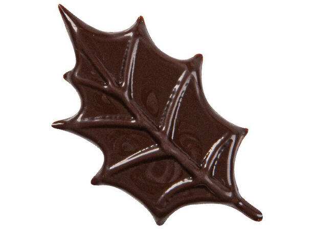 Sjokoladeblad mørk brun - 100stk 5 x 3cm 