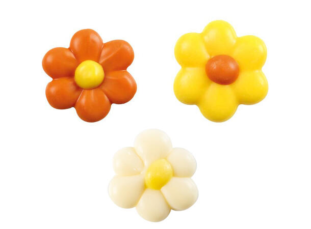 Sjokoladeblomst 2cm ass. -  240stk 