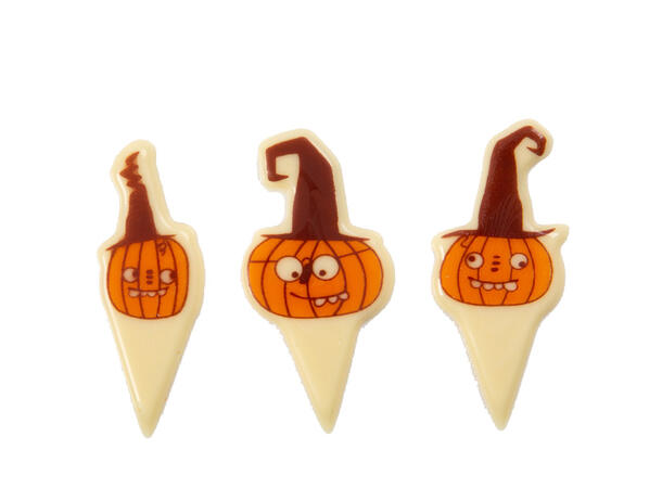 Halloween Gresskar sjokoskilt - 120stk Assortert, 6 x 2cm 