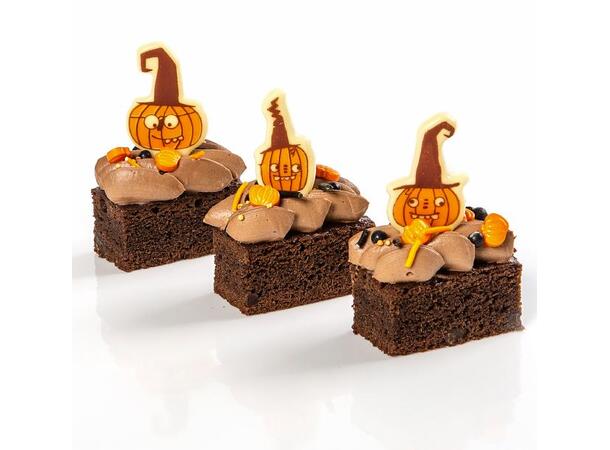Halloween Gresskar sjokoskilt - 120stk Assortert, 6 x 2cm 
