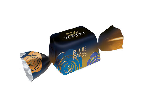 Blue rose konfekt karamell Karamell og hasselnøtt krem 