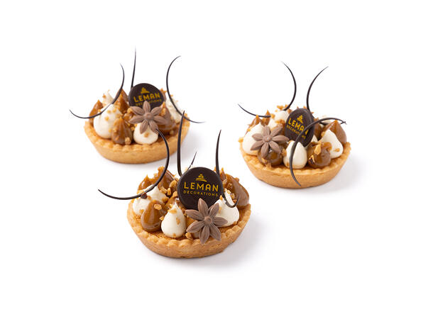 Halvsirkel mørk sjokolade 5cm - 360stk 