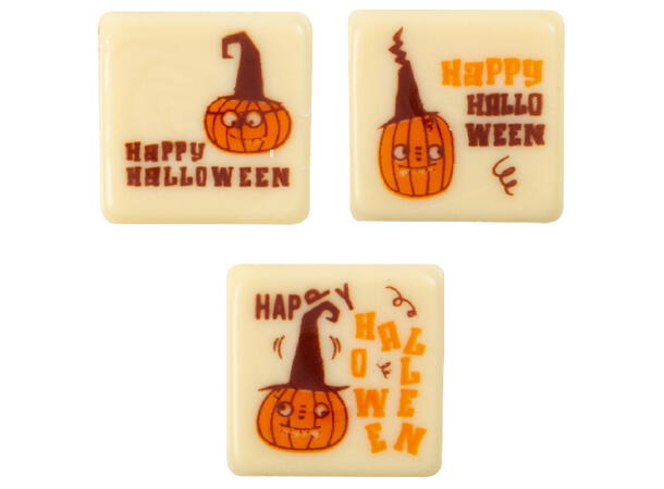 Happy Halloween sjokoladeskilt - 175stk Assortert, Ø3cm 