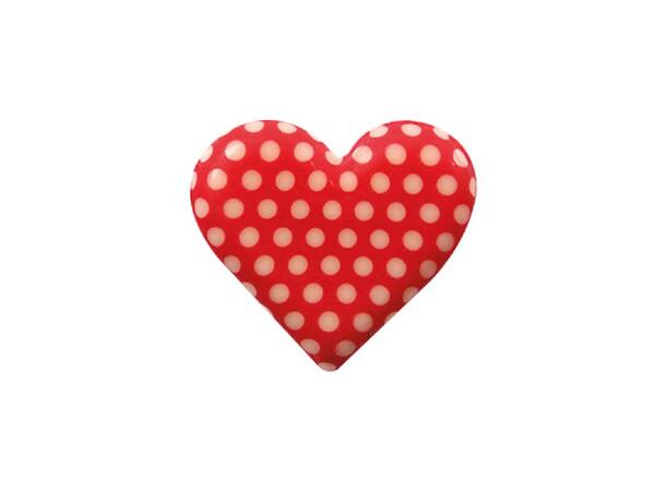 Sjokohjerte polkadot Ø2,5cm - 270stk 