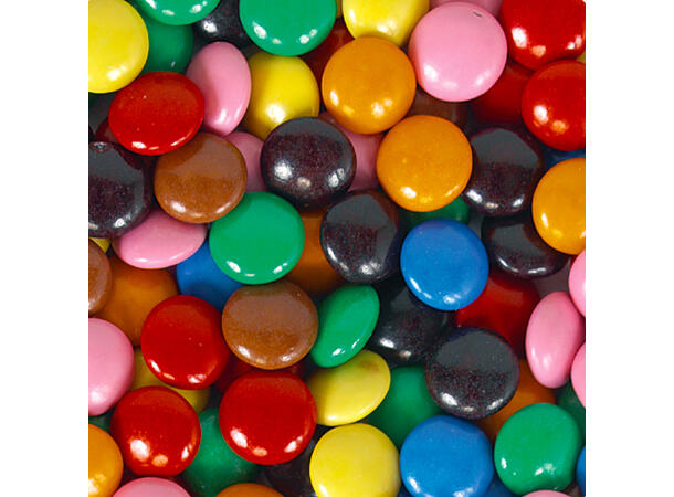 Sjokoladelinser Ø6mm ass. - 800g 