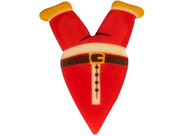 Sjokoladeskilt nisse - 60stk 6,3 x 4,9cm - Hvit sjokolade 