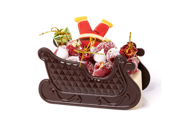 Sjokoladeskilt nisse - 60stk 6,3 x 4,9cm - Hvit sjokolade 