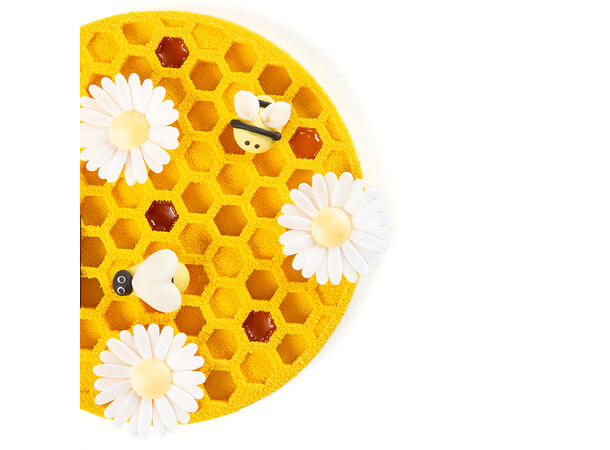 Waferblomst hvit/gul 3cm - 200stk 