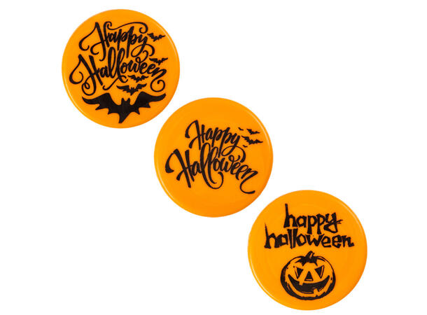 Happy Halloween sjokoladeskilt - 75stk Assortert, Ø5cm 