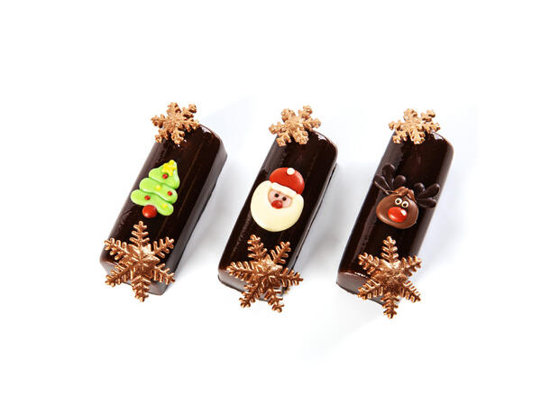 Julepynt hvit sjokolade ass. - 90stk Ø2cm 