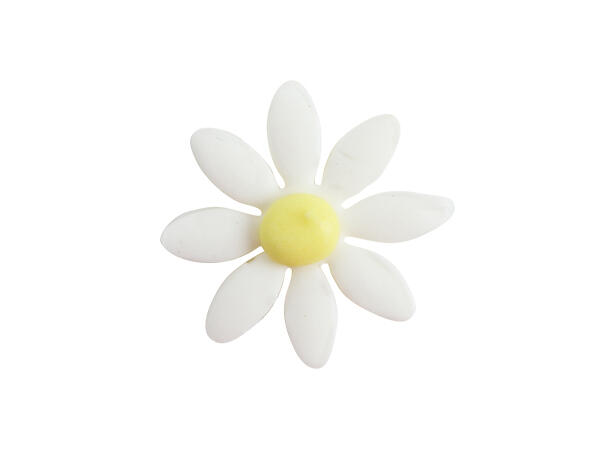 Sukkerblomst hvit/gul Ø1-2,5cm - 258stk 150xø1, 60xø2, 48xø2,5cm 