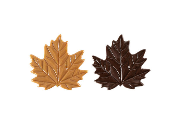 Lønneblad mørk sjokolade ass. - 60stk 5,5 x 5,2cm 