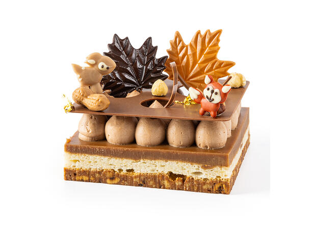 Lønneblad mørk sjokolade ass. - 60stk 5,5 x 5,2cm 