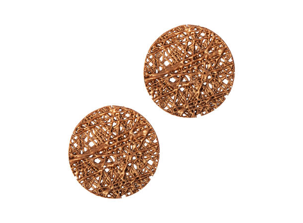 Mesh mørk sjokolade bronse Ø4cm - 75stk 