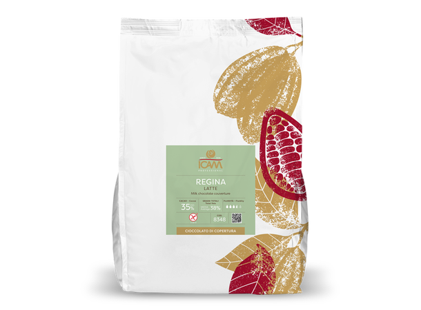 Regina 35% sjokolade - 1,5kg Rund melkesjokolade smak, karamell 