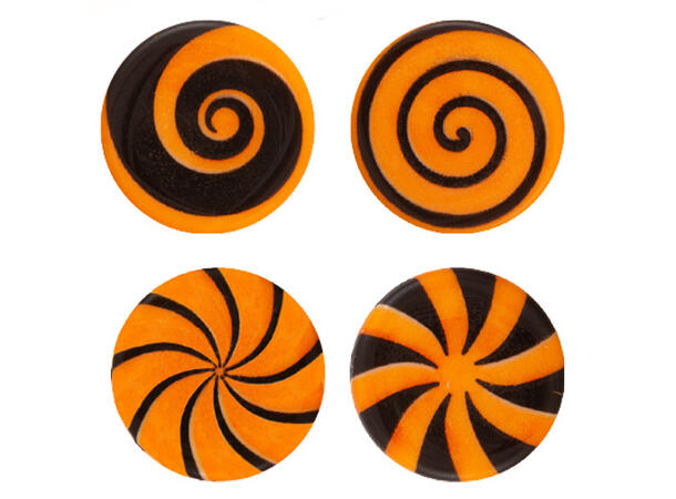 Halloween sjokoladeskilt Ø3cm - 175stk 
