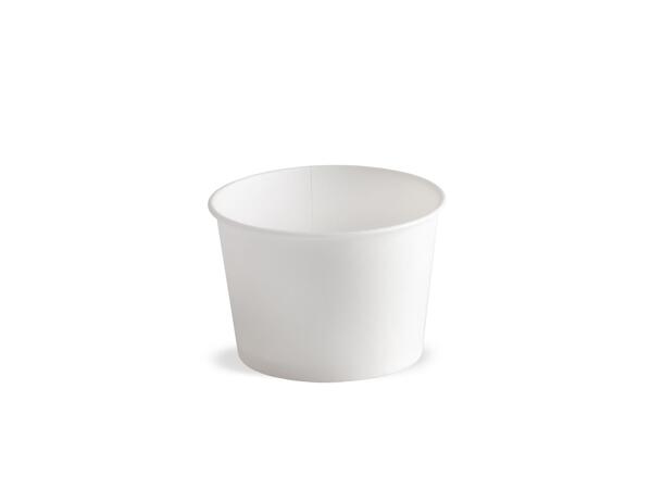 Isbeger papp m/logo 290ml1320stk ø9,4x6,4cm. 24 poser á 55stk.PE&PLA-fri 