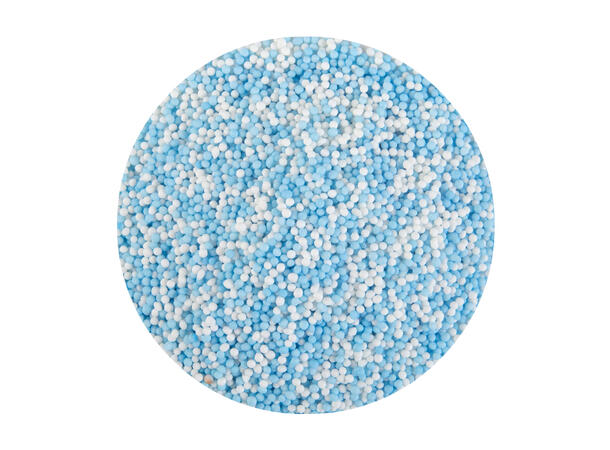 Strøssel lys blå/hvit - 850g Ca. Ø2mm - UTGÅR 