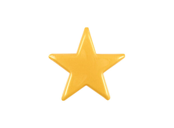 Gul sjokolade stjerne - 60stk Ø5,5cm 