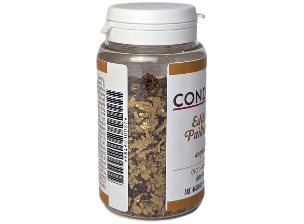 Gullflak knust - 45gr Til dekor av mat 