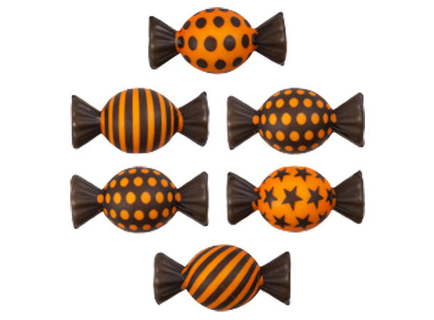 Halloween sjokodrops - 100stk ass. 4 x 2cm 