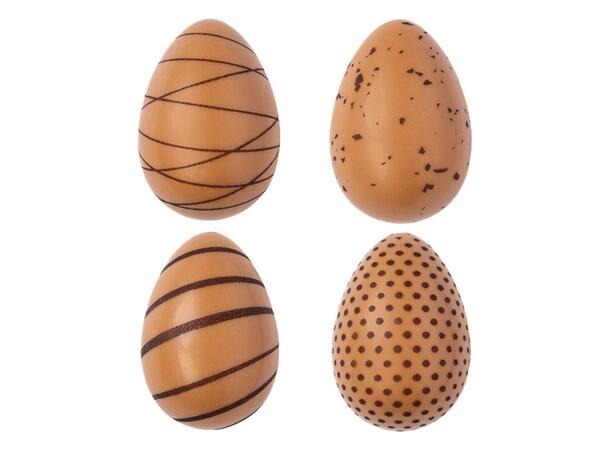 Sjokoladeegg 3,8 x 2,4cm - 96stk Assortert, karamellsmak 