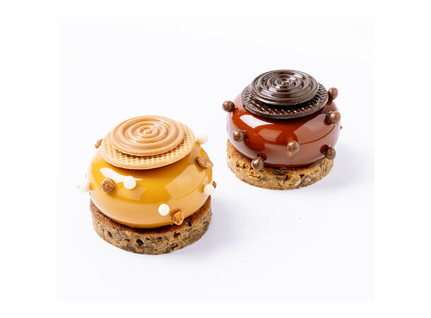 Spiral mørk sjokolade Ø3,8cm - 120stk 