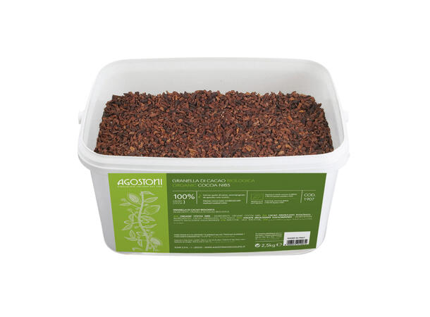 Kakao nibs hakket - 2,5kg Røstet, økologisk 