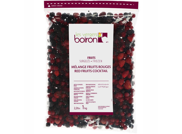 Røde frukter singelfryst - 1kg Markjordbær, blåbær, rips m.m 